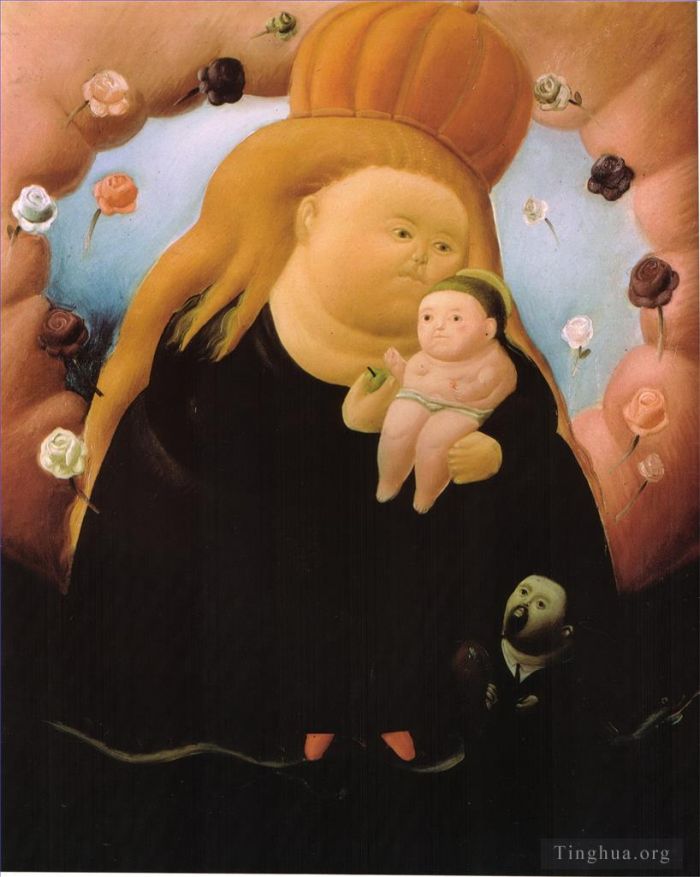 费尔南多·波特罗 当代油画作品 -  《纽约圣母院》