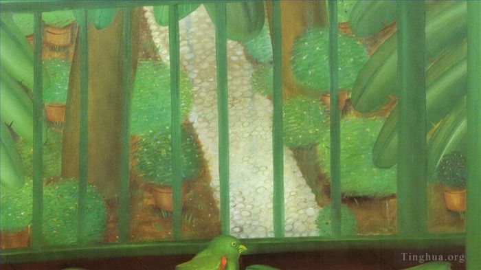 费尔南多·波特罗 当代油画作品 -  《露台》