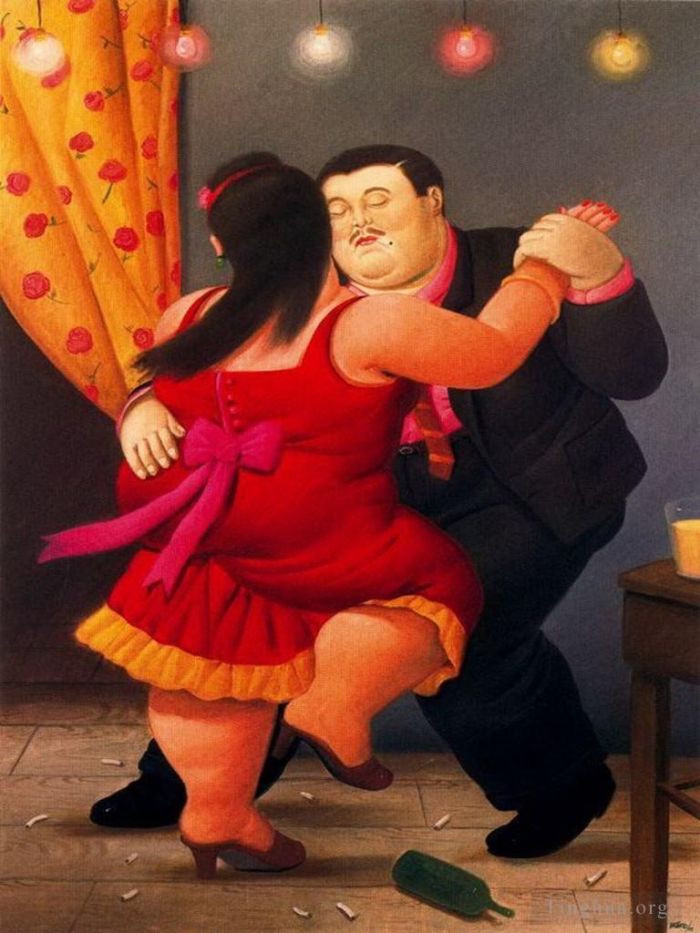费尔南多·波特罗 当代油画作品 -  《热爱艺术》