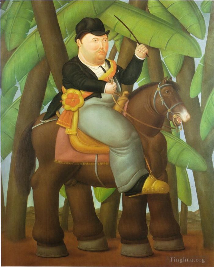 费尔南多·波特罗 当代油画作品 -  《总统》