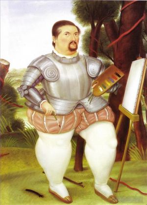 费尔南多·波特罗的当代艺术作品《西班牙征服者的自画像》
