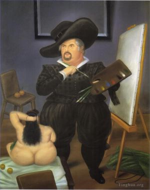 费尔南多·波特罗的当代艺术作品《委拉斯开兹的自画像》