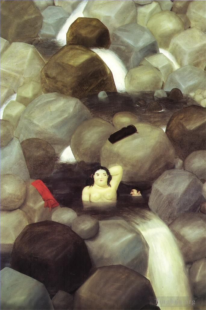 费尔南多·波特罗 当代油画作品 -  《瀑布》
