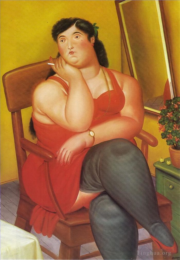 费尔南多·波特罗 当代油画作品 -  《总部设在哥伦比亚》