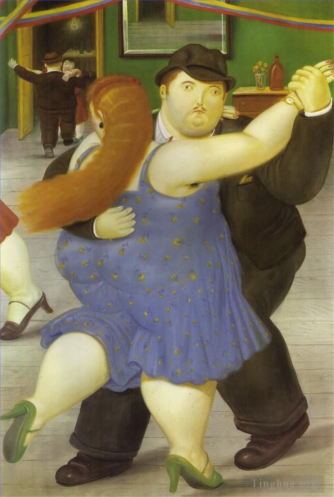 费尔南多·波特罗 当代油画作品 -  《舞者们》