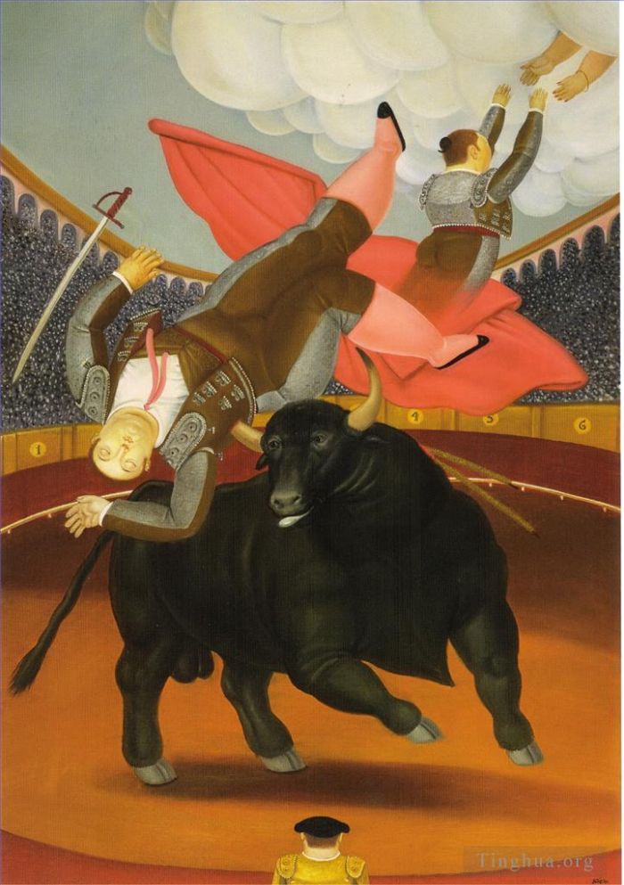 费尔南多·波特罗 当代油画作品 -  《路易斯·查莱特之死》