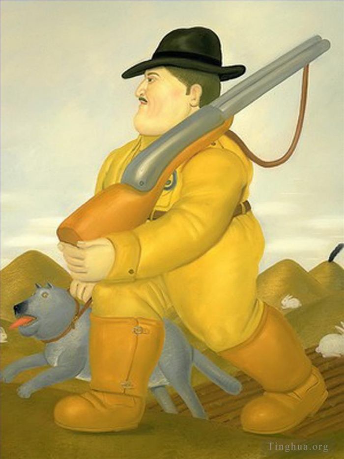 费尔南多·波特罗 当代油画作品 -  《猎人3》
