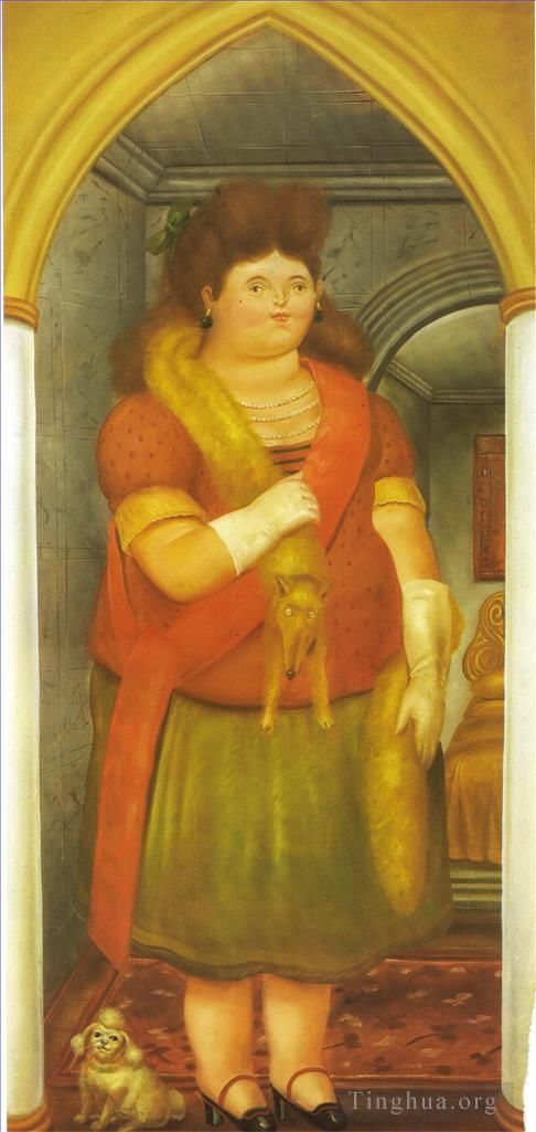 费尔南多·波特罗 当代油画作品 -  《宫殿》