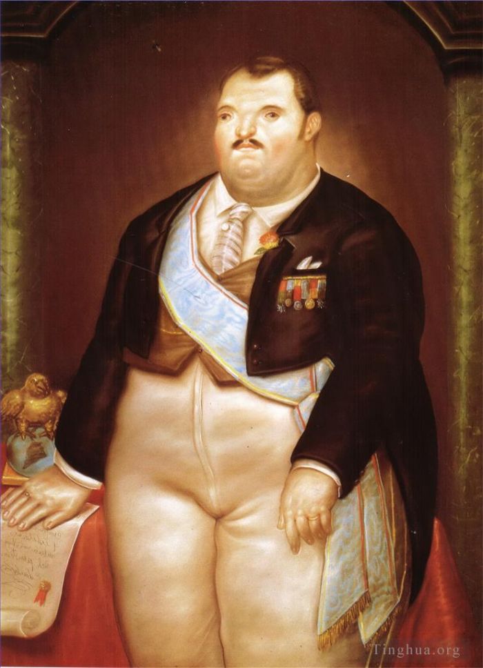 费尔南多·波特罗 当代油画作品 -  《总统》