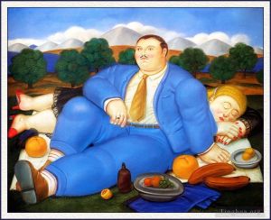 费尔南多·波特罗的当代艺术作品《午睡》