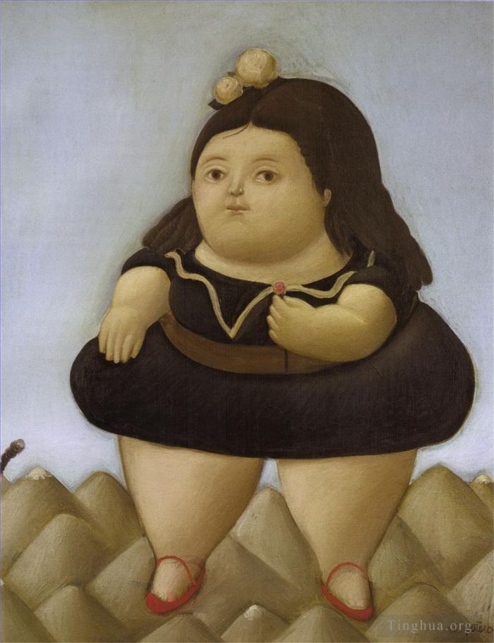 费尔南多·波特罗 当代油画作品 -  《火山之旅》