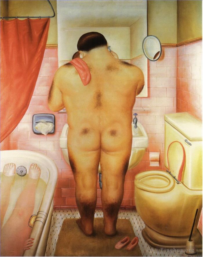 费尔南多·波特罗 当代油画作品 -  《向博纳尔致敬2》