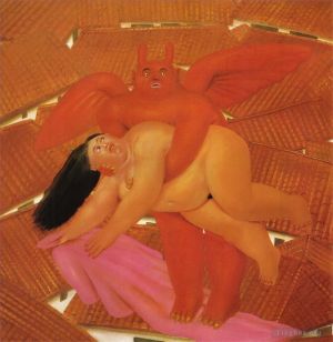 费尔南多·波特罗的当代艺术作品《被恶魔绑架的女人》