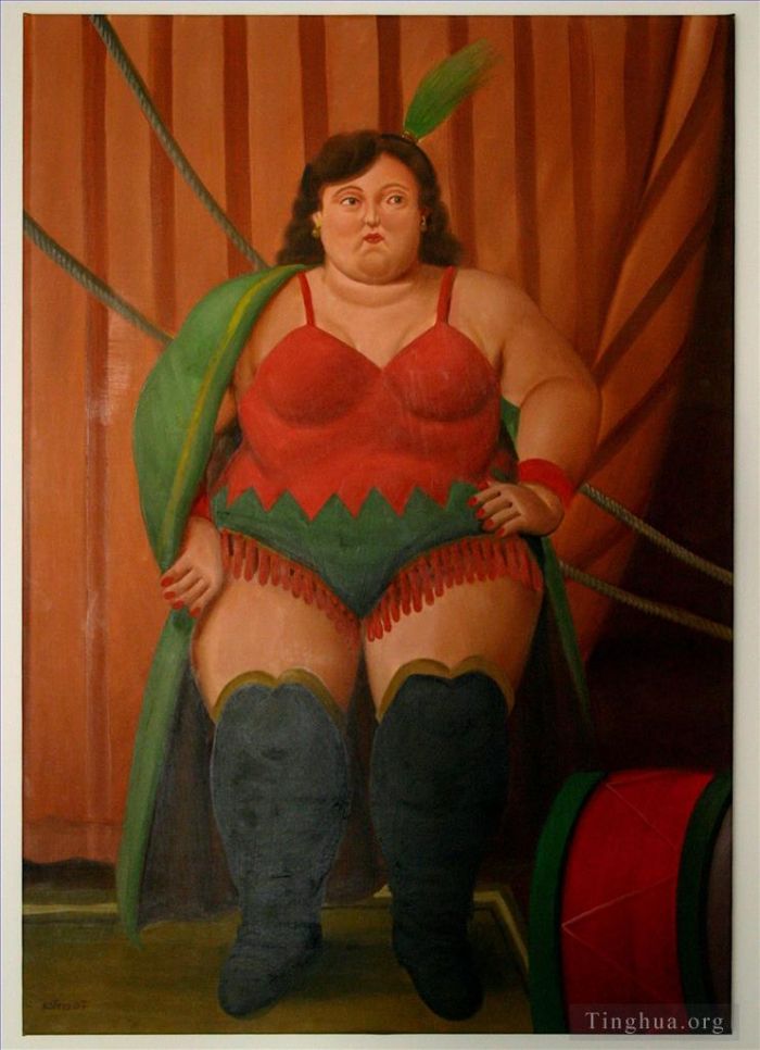 费尔南多·波特罗 当代油画作品 -  《马戏团女人,108》