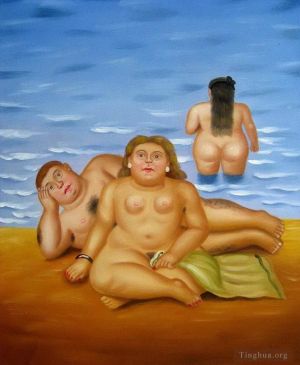 费尔南多·波特罗的当代艺术作品《游泳运动员》