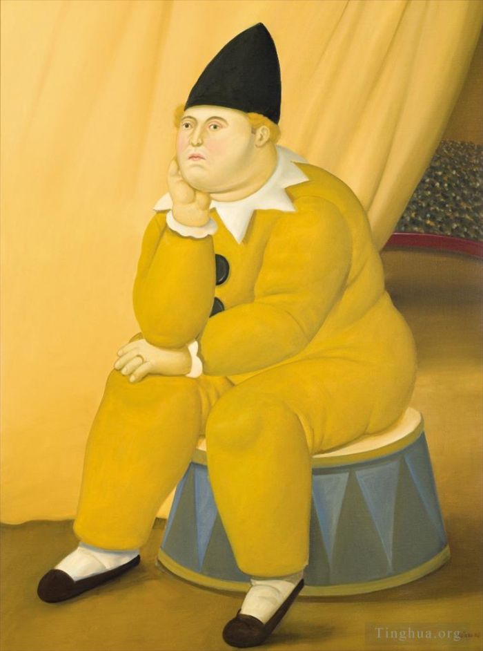 费尔南多·波特罗 当代油画作品 -  《思想家》