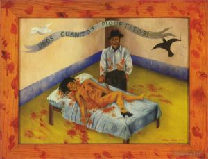 弗里达·卡罗的当代艺术作品《一些热恋中的小咬》