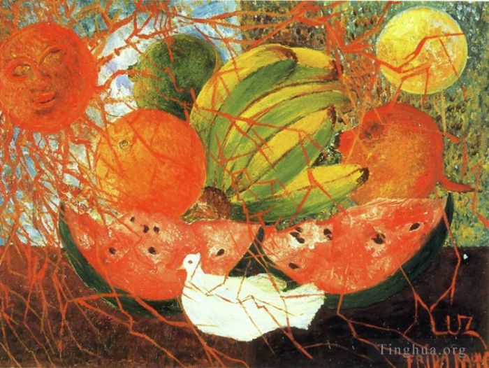 弗里达·卡罗 当代油画作品 -  《生命的果实》