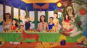弗里达·卡罗的当代艺术作品《最后的晚餐》