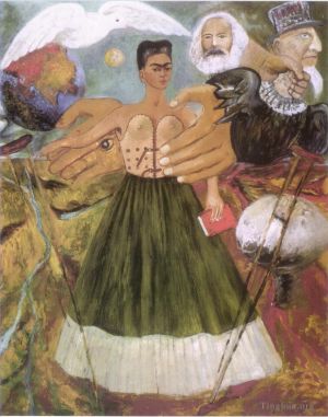弗里达·卡罗的当代艺术作品《马克思主义将给病人带来健康》