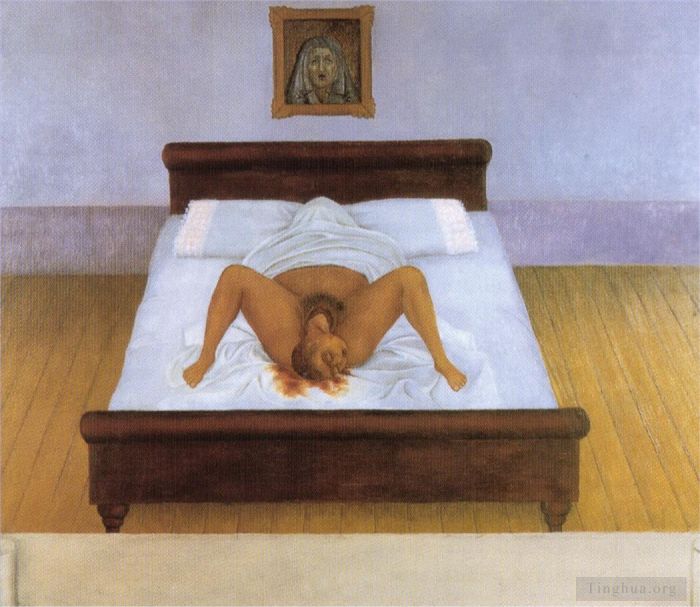 弗里达·卡罗 当代油画作品 -  《我的出生》