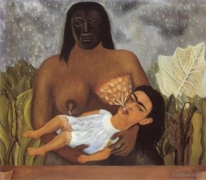 弗里达·卡罗的当代艺术作品《我和我的护士》
