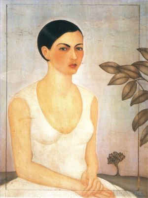 弗里达·卡罗的当代艺术作品《我妹妹克里斯蒂娜的肖像》