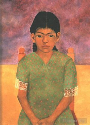 弗里达·卡罗的当代艺术作品《弗吉尼亚小女孩的肖像》