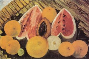 弗里达·卡罗的当代艺术作品《静物与西瓜》