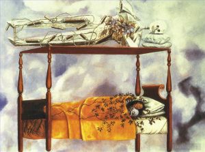 弗里达·卡罗的当代艺术作品《梦床》