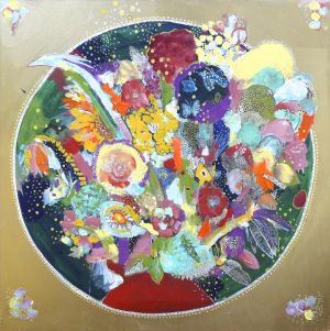 杜多史子的当代艺术作品《花瓶里的花》
