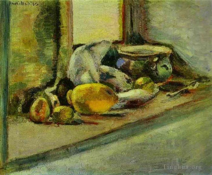 亨利·马蒂斯 当代油画作品 -  《蓝罐柠檬,c,1897》