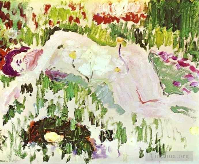 亨利·马蒂斯 当代油画作品 -  《躺着的裸体,1906》