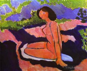 当代绘画 - 《裸体坐着》