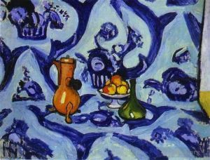 亨利·马蒂斯的当代艺术作品《蓝色桌布》