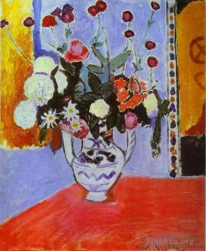 亨利·马蒂斯的当代艺术作品《有两个把手的花束花瓶》