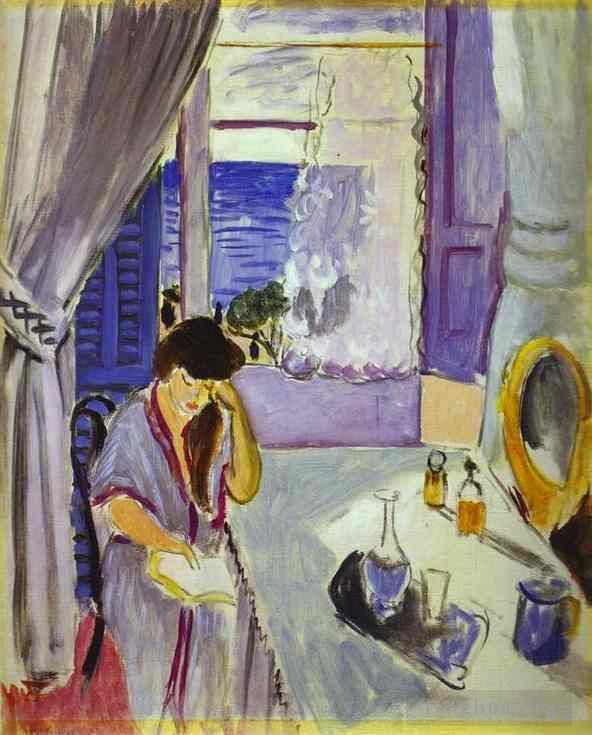 亨利·马蒂斯 当代各类绘画作品 -  《1919,年室内装饰》