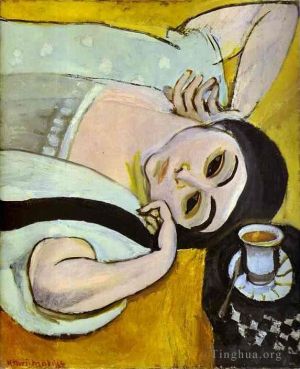 亨利·马蒂斯的当代艺术作品《劳雷特的头和咖啡杯》