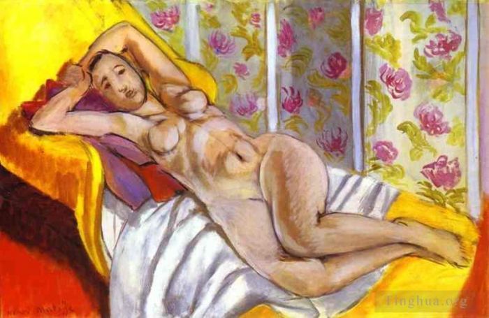 亨利·马蒂斯 当代各类绘画作品 -  《裸体躺着,1924》