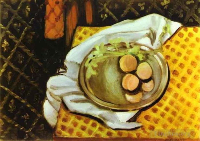 亨利·马蒂斯 当代各类绘画作品 -  《桃子》