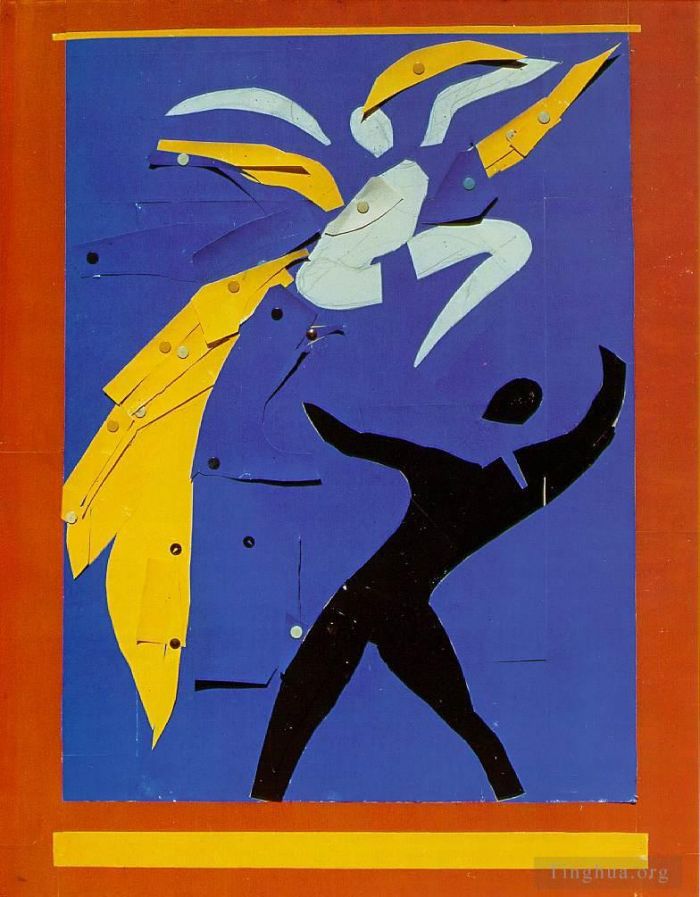 亨利·马蒂斯 当代各类绘画作品 -  《两个舞者《红与黑》习作,1938》