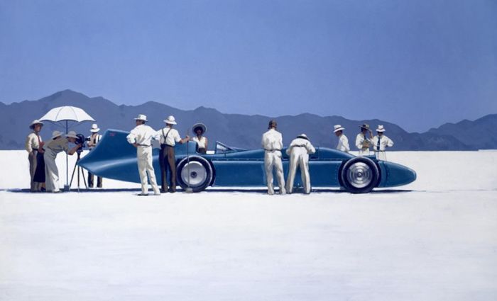 杰克·维特里亚诺 当代油画作品 -  《博纳维尔的蓝鸟》