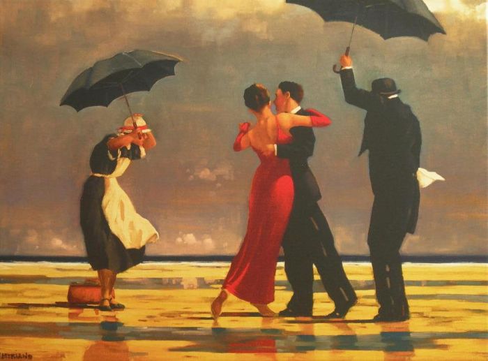杰克·维特里亚诺 当代油画作品 -  《唱歌的管家》
