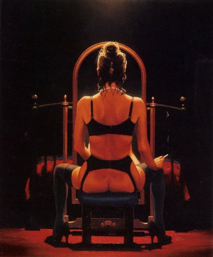 杰克·维特里亚诺 当代油画作品 -  《裸体的背面》
