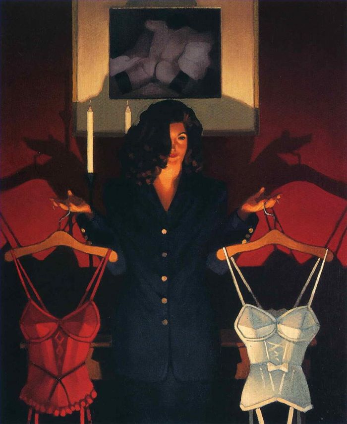 杰克·维特里亚诺 当代油画作品 -  《天堂还是地狱，最甜蜜的选择》