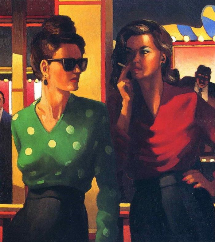 杰克·维特里亚诺 当代油画作品 -  《吸烟的女性》