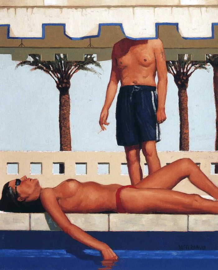 杰克·维特里亚诺 当代油画作品 -  《日光浴》