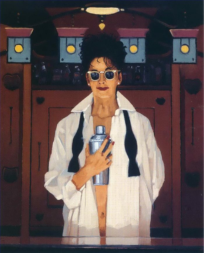 杰克·维特里亚诺 当代油画作品 -  《鸡尾酒调酒器》
