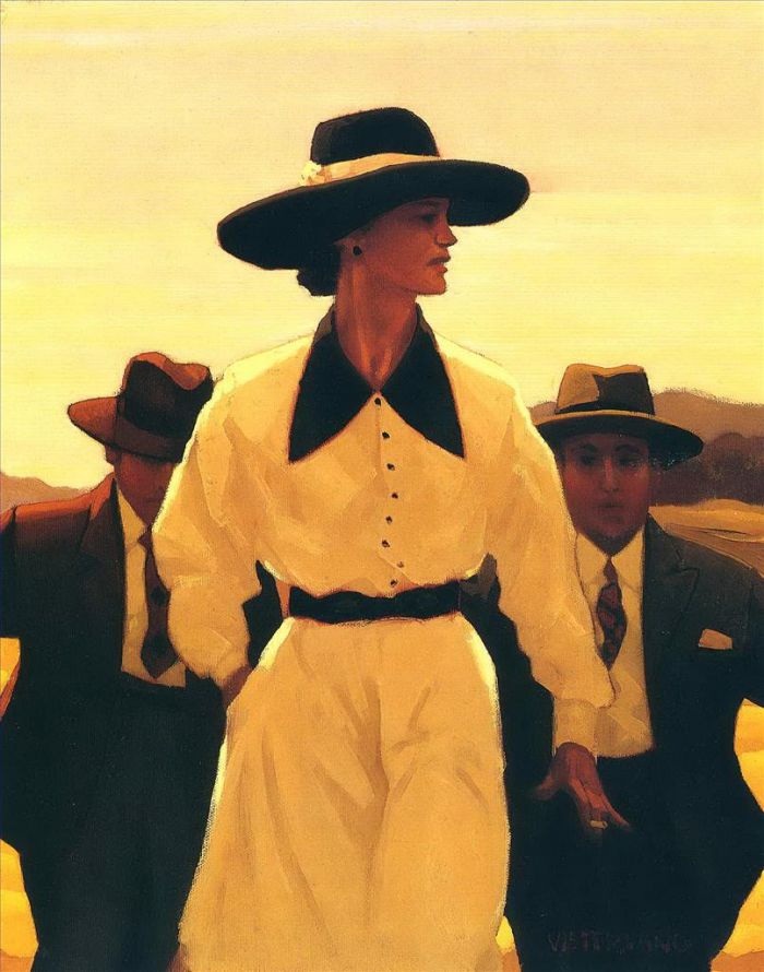 杰克·维特里亚诺 当代油画作品 -  《女人被追求》