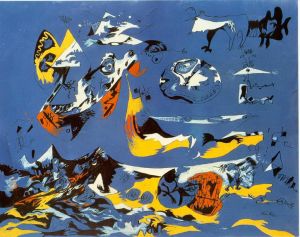 杰克逊·波洛克的当代艺术作品《蓝色莫比迪克》